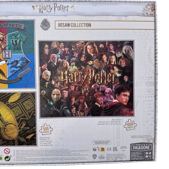 Harry Potter Wizarding World 3 Jigsaw Puzzles Collection 1000 pc 500 pc SEALED - Picture 4 of 5